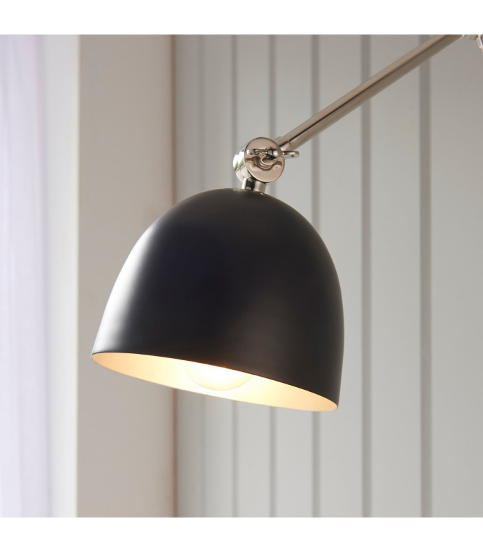 Lehal Dome Adjustable Arm Wall Lamp Polished Nickel Plate-5