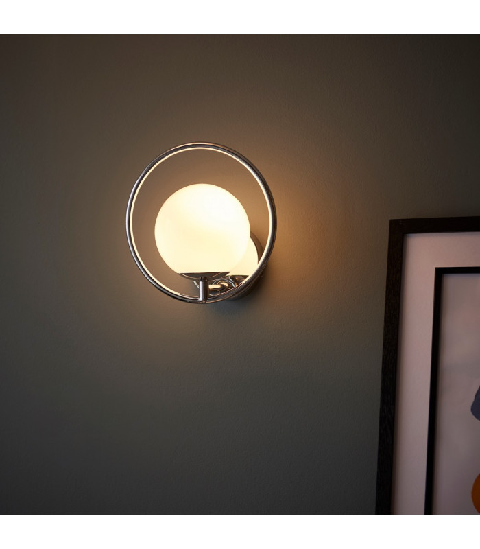 Orb Metal Wall Lamp Chrome Plate-2