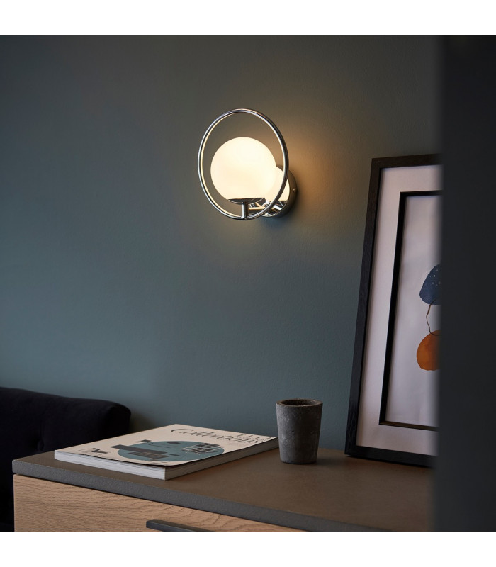 Orb Metal Wall Lamp Chrome Plate-3