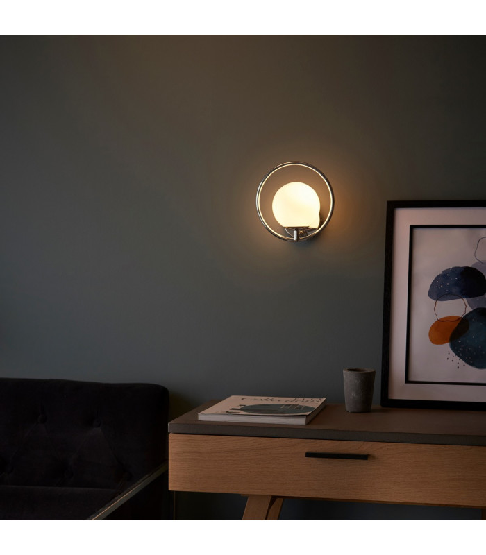 Orb Metal Wall Lamp Chrome Plate-4