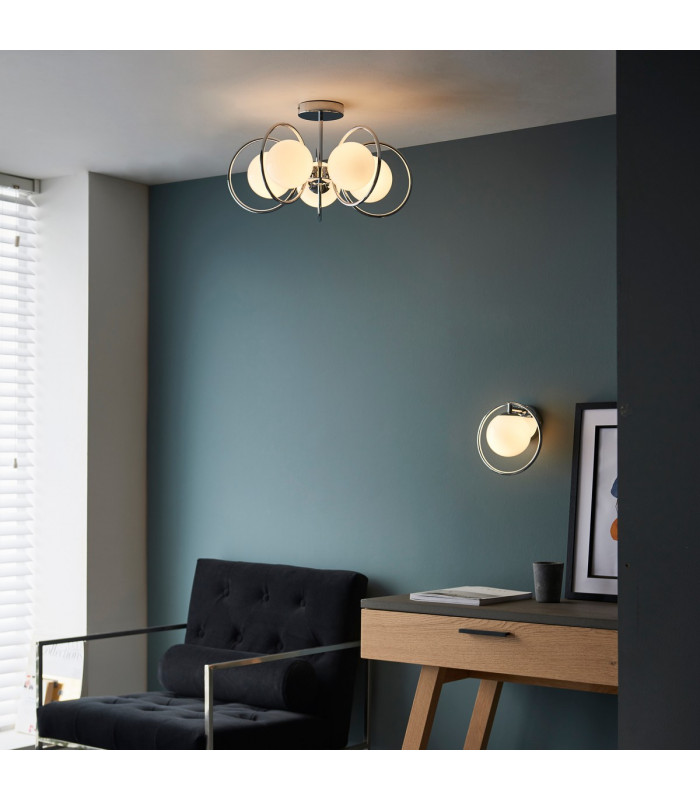 Orb Metal Wall Lamp Chrome Plate-6