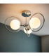 Orb Multi Arm Glass Semi Flush Ceiling Light Chrome Plate-1