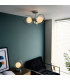 Orb Multi Arm Glass Semi Flush Ceiling Light Chrome Plate-4
