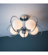 Orb Multi Arm Glass Semi Flush Ceiling Light Chrome Plate-1