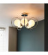 Orb Multi Arm Glass Semi Flush Ceiling Light Chrome Plate-4