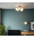 Orb Multi Arm Glass Semi Flush Ceiling Light Chrome Plate-6