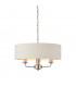 Highclere Single Shade Pendant Light Brushed Chrome Plate