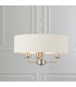 Highclere Single Shade Pendant Light Brushed Chrome Plate-1
