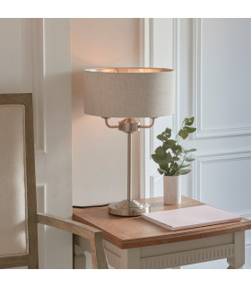 Highclere Table Lamp Brushed Chrome Plate-1