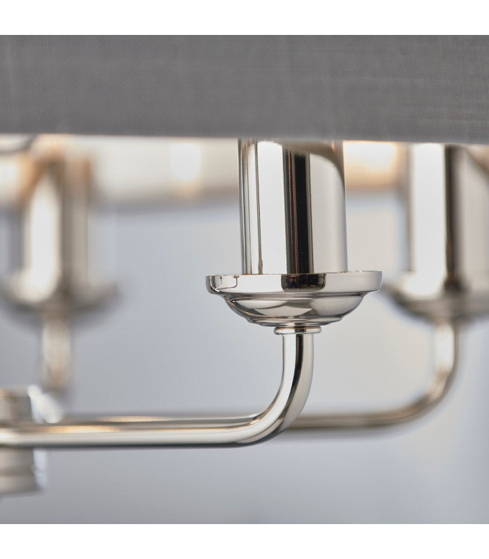 Highclere Cylindrical Pendant Light Bright Nickel Plate-5