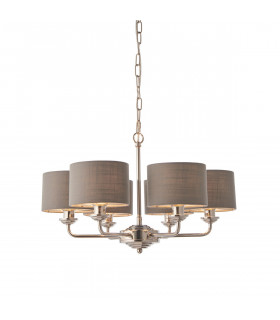 Highclere Pendant Light Bright Nickel Plate