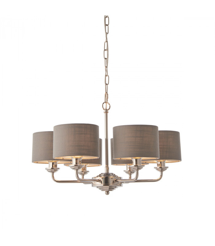 Highclere Pendant Light Bright Nickel Plate