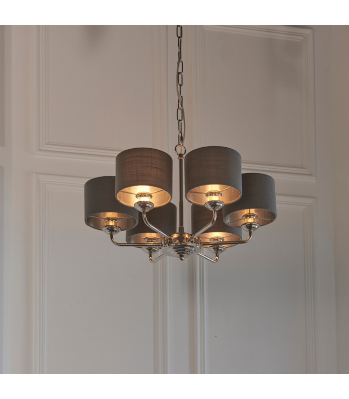 Highclere Pendant Light Bright Nickel Plate-1