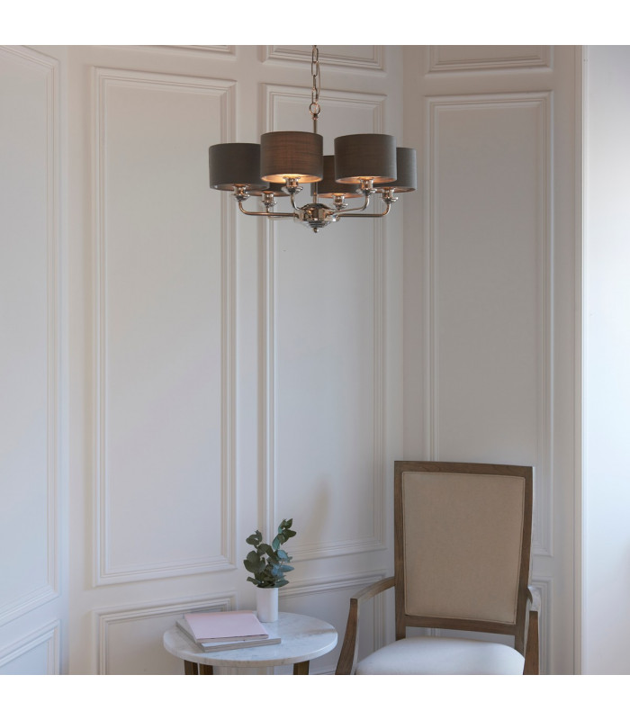 Highclere Pendant Light Bright Nickel Plate-2