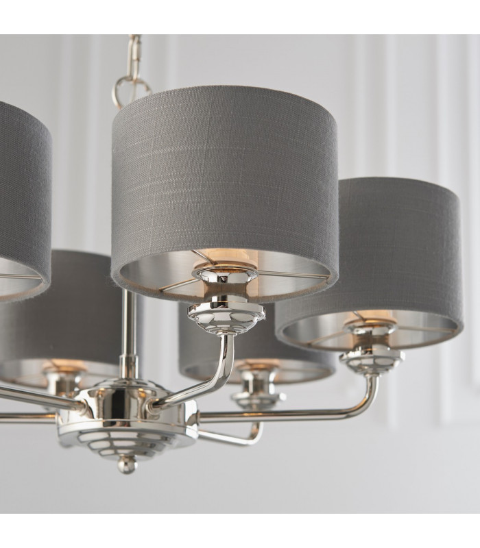 Highclere Pendant Light Bright Nickel Plate-4