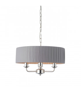 Highclere Single Shade Pendant Light Bright Nickel Plate
