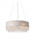 Malmesbury Single Pendant Light Silver Grey Fabric