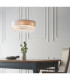 Malmesbury Single Pendant Light Silver Grey Fabric-2