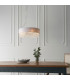 Malmesbury Single Pendant Light Silver Grey Fabric-3