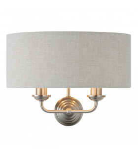 Highclere Shade Wall Lamp Brushed Chrome Plate