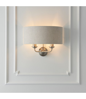 Highclere Shade Wall Lamp Brushed Chrome Plate-1