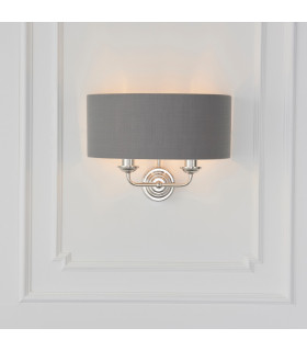 Highclere Shade Wall Lamp Bright Nickel Plate-1