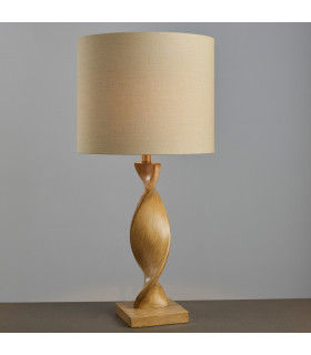 Abia Table Lamp Oak Effect Resin-1