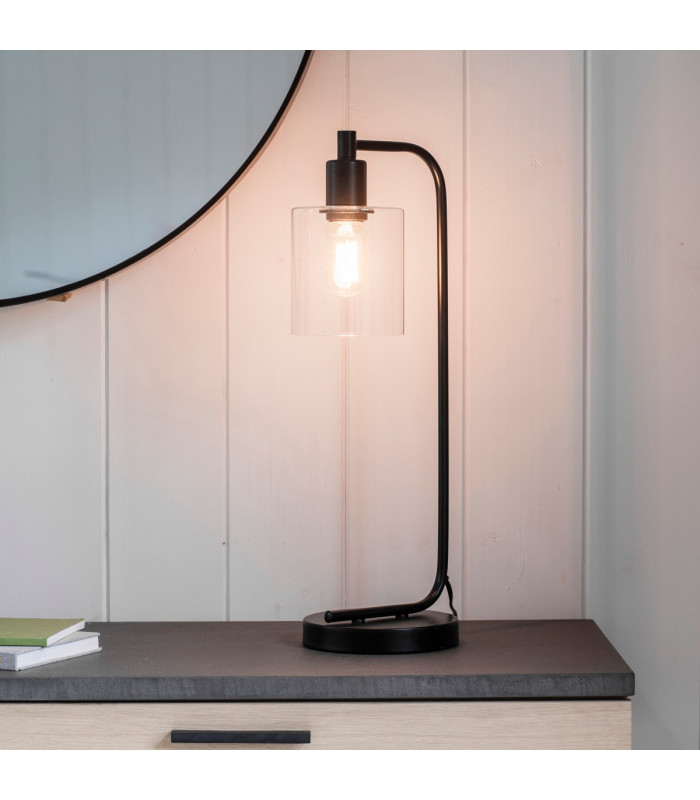 Toledo Complete Table Lamp Matt Black-1