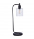 Toledo Complete Table Lamp Matt Black, Clear Glass