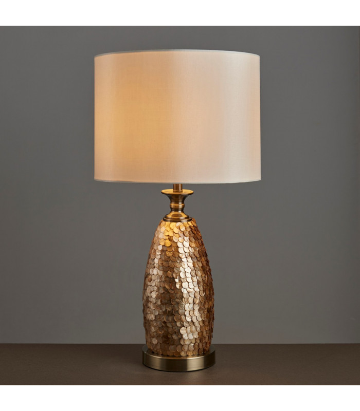 Dahlia Table Lamp Capiz Detail-2