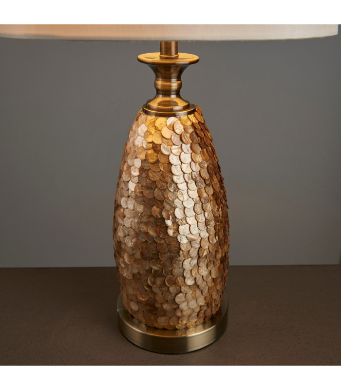 Dahlia Table Lamp Capiz Detail-3