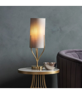 Fraser Base & Shade Table Lamp Satin Brass Plate-1