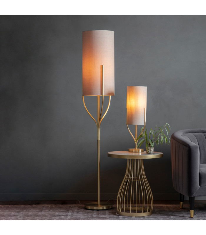 Fraser Base & Shade Table Lamp Satin Brass Plate-2