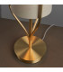 Fraser Base & Shade Table Lamp Satin Brass Plate, Natural Linen Mix Fabric