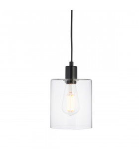 Toledo Single Pendant Light Matt Black