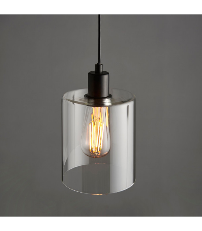 Toledo Single Pendant Light Matt Black-3