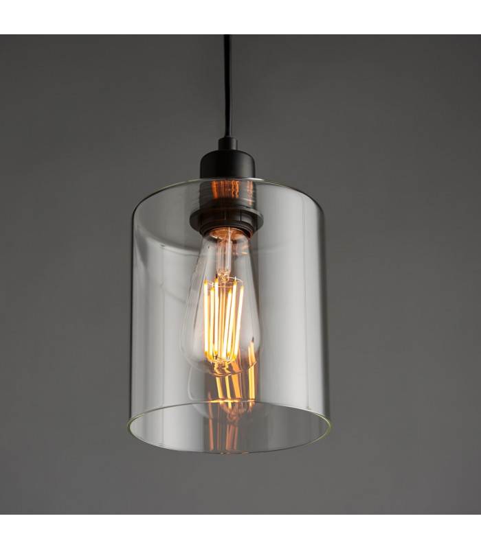 Toledo Single Pendant Light Matt Black-4