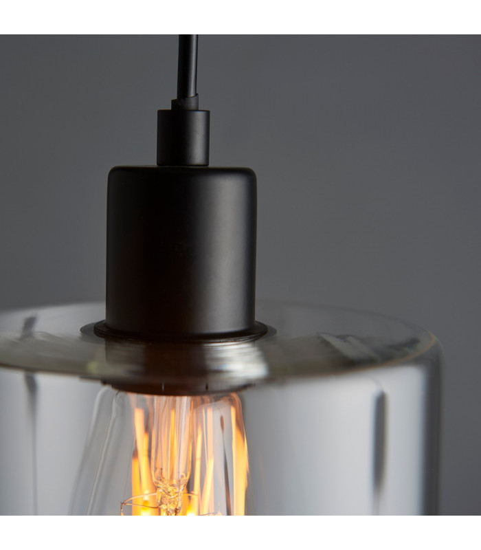 Toledo Single Pendant Light Matt Black-5