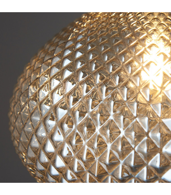 Livia Single Pendant Light Champagne Glass-4