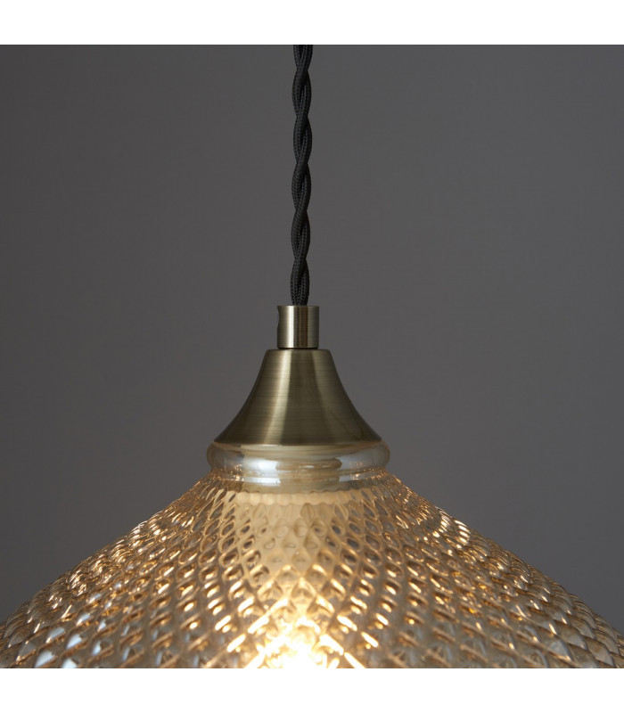Livia Single Pendant Light Champagne Glass-5
