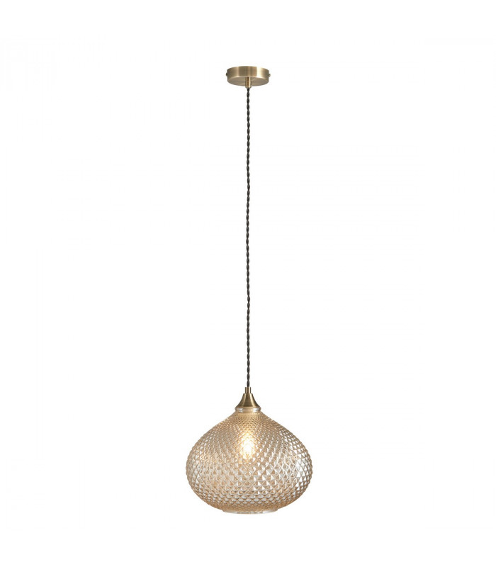 Livia Single Pendant Light Champagne Glass-6