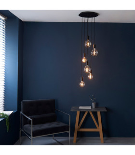 Studio Modern Industrial Cluster Pendant Matt Black-1