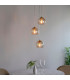 Dimple Modern Cluster 3 Light Pendant Brushed Brass-1