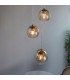 Dimple Modern Cluster 3 Light Pendant Brushed Brass-3