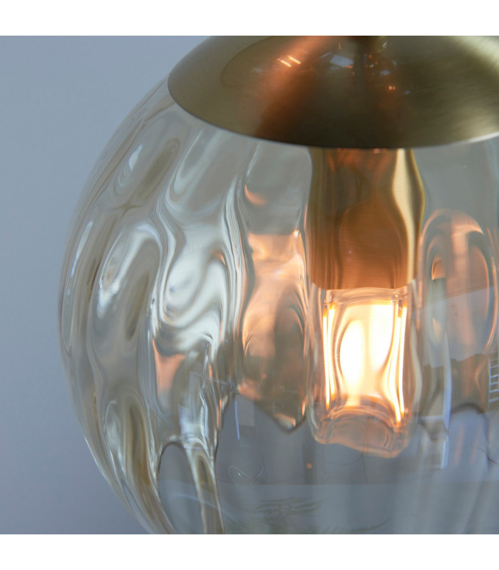 Dimple Modern Cluster 3 Light Pendant Brushed Brass-4