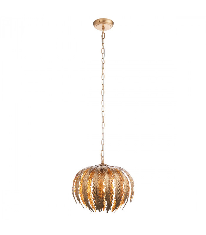 Delphine Decorative Gold Layered Leaf Ceiling Pendant Light-6