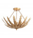Delphine Decorative Gold Layered Leaf Semi Flush Ceiling Light
