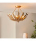 Delphine Decorative Gold Layered Leaf Semi Flush Ceiling Light-1