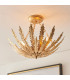 Delphine Decorative Gold Layered Leaf Semi Flush Ceiling Light-3