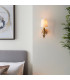 Delphine Decorative Gold Layered Leaf Wall Lamp-4